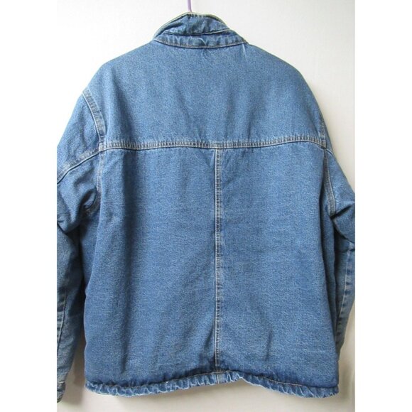 VTG Wrangler Hero Men's Denim Jacket Sherpa Lined Work Coat Corduroy Collar XL - Picture 11 of 14